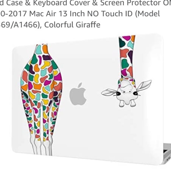 Hard shell case for Mac Air 13 colorful giraffe design - Picture 7 of 11